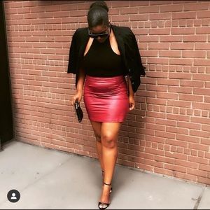 Faux Leather Skirt